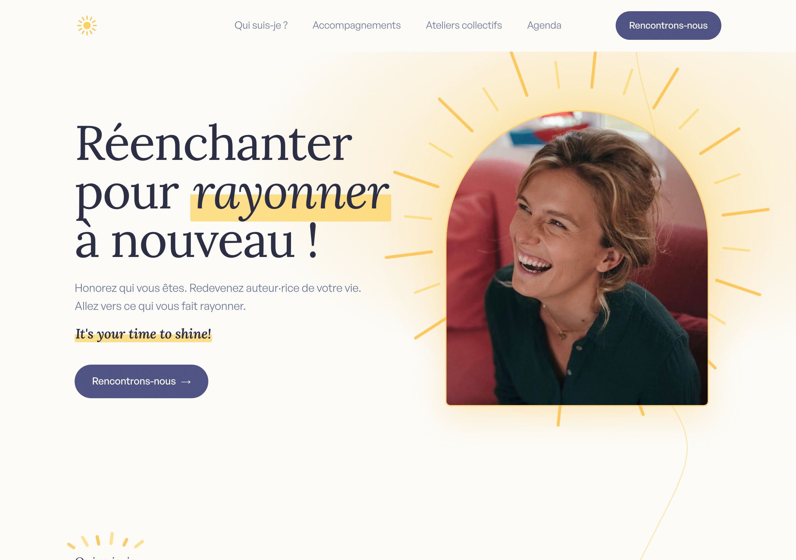 Page d'accueil du site d'Albane, coaching et facilitation